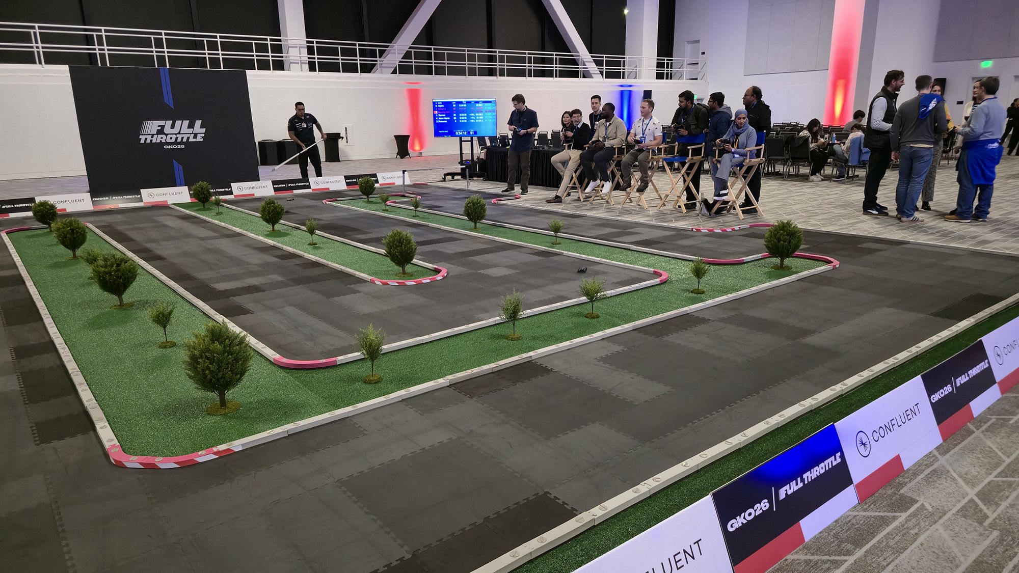 Professional race operations at Formula 1 RC racing event