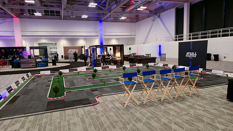 Formula 1 RC track setup at Seattle Convention Center