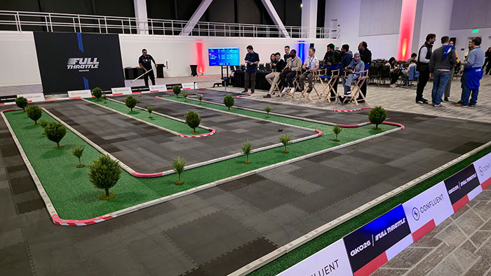 Professional race operations at Formula 1 RC racing event