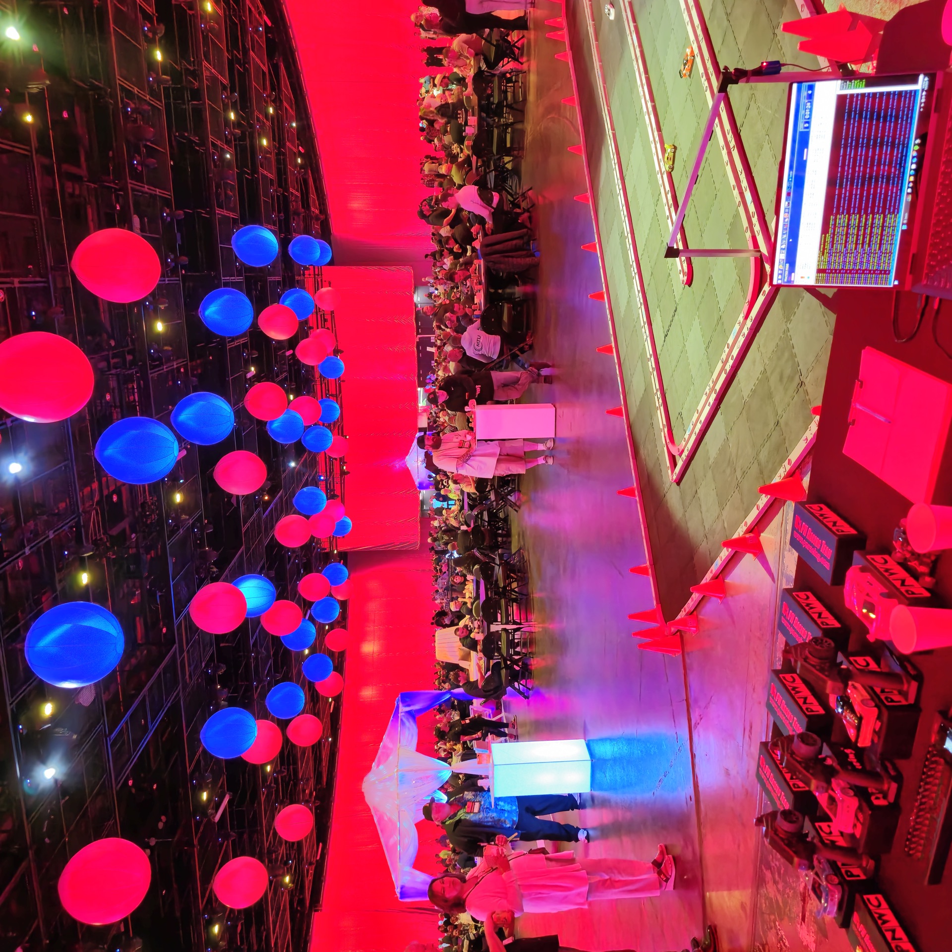 RC race track at a corporate event with hundreds of guests
