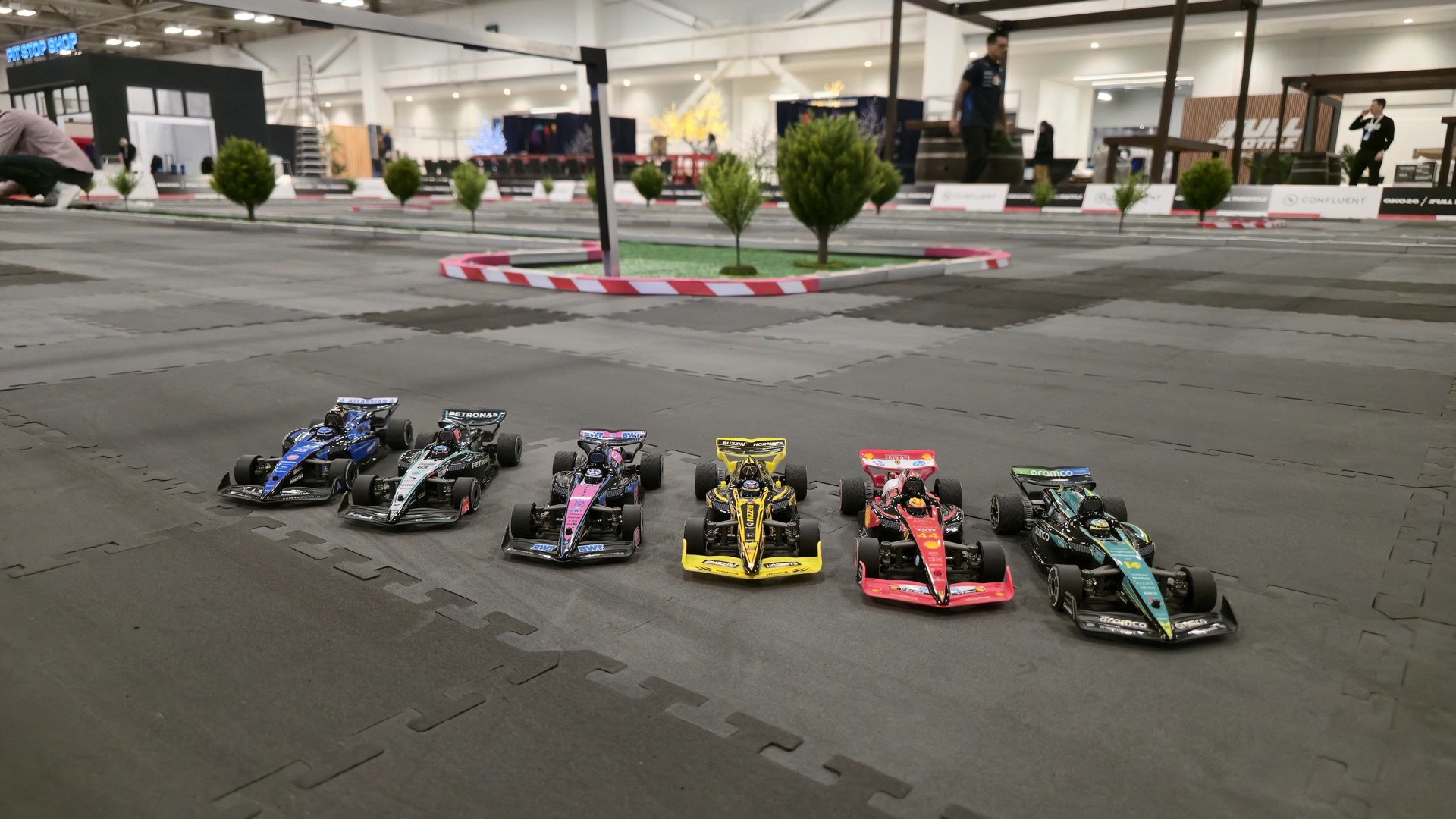 Custom RC track sized for trade show booth space