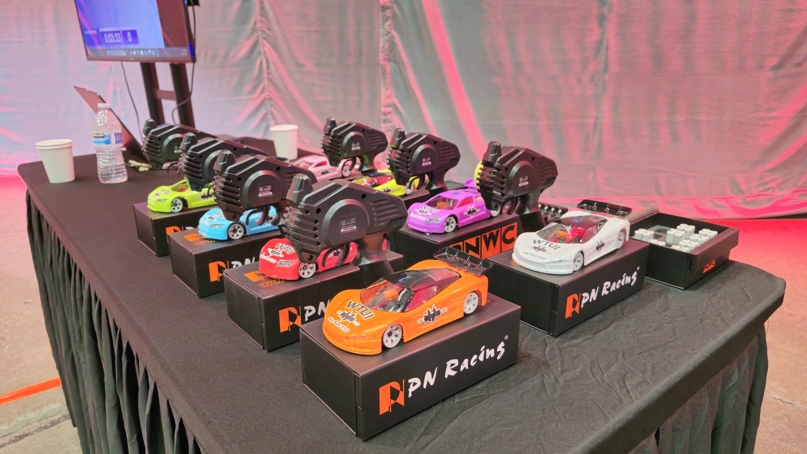 Fleet of RC racing cars brought to your location