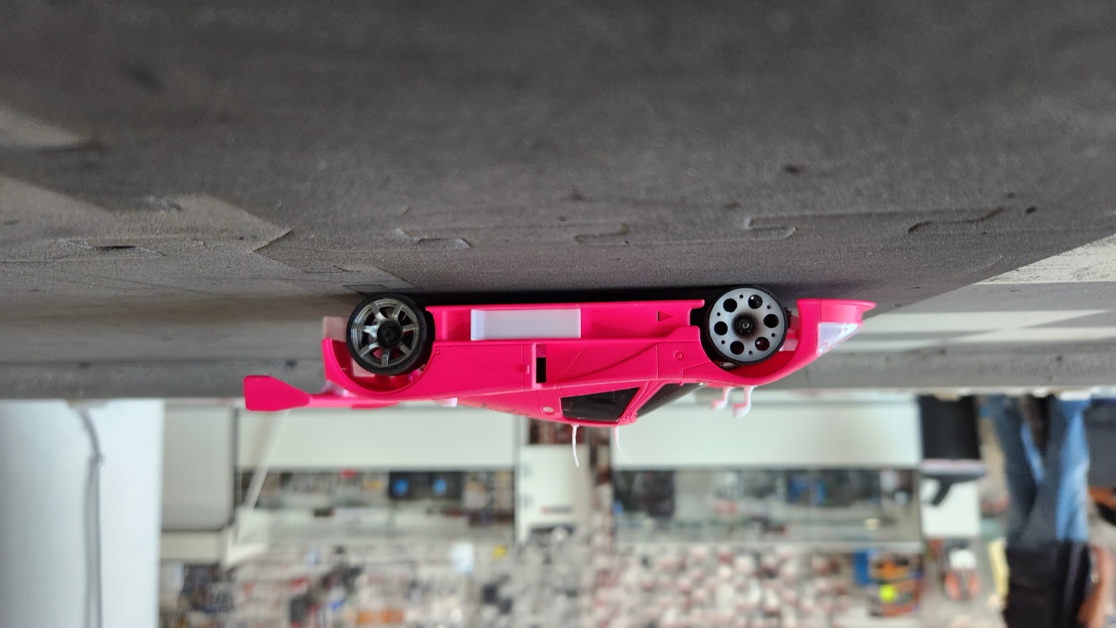 RC racing car with GT One livery from the event fleet